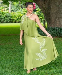 Maunaloa（マウナロア）の「【Maunaloa】Aulii ストレッチドレス アワプヒケープ＆フレアーワンピース（ドレス）」