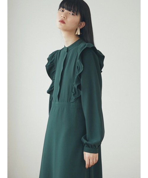 armonia(アルモニーア)の「armonia.フリルモックネックワンピース(ワンピース・レディース・ブラック/グリーン/ピンク・FREE)」の8枚目の写真