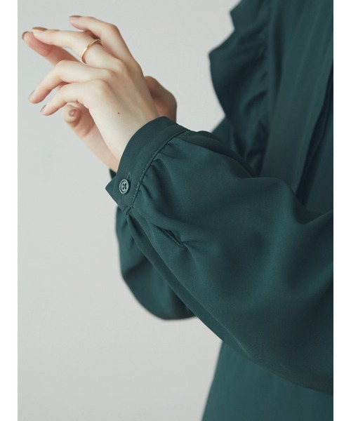 armonia(アルモニーア)の「armonia.フリルモックネックワンピース(ワンピース・レディース・ブラック/グリーン/ピンク・FREE)」の10枚目の写真