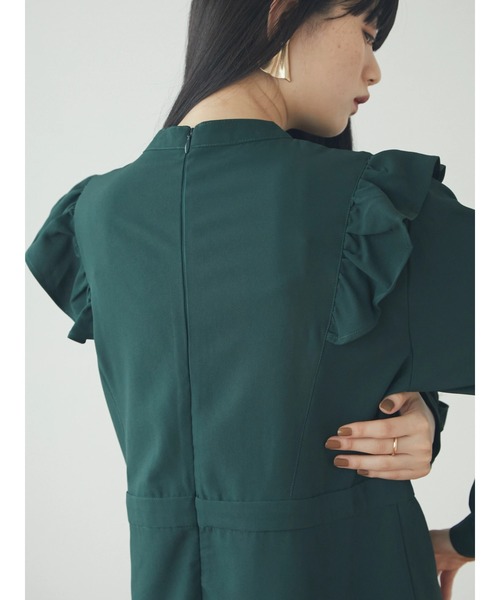 armonia(アルモニーア)の「armonia.フリルモックネックワンピース(ワンピース・レディース・ブラック/グリーン/ピンク・FREE)」の11枚目の写真