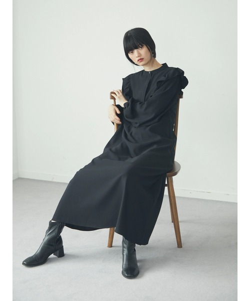 armonia(アルモニーア)の「armonia.フリルモックネックワンピース(ワンピース・レディース・ブラック/グリーン/ピンク・FREE)」の14枚目の写真