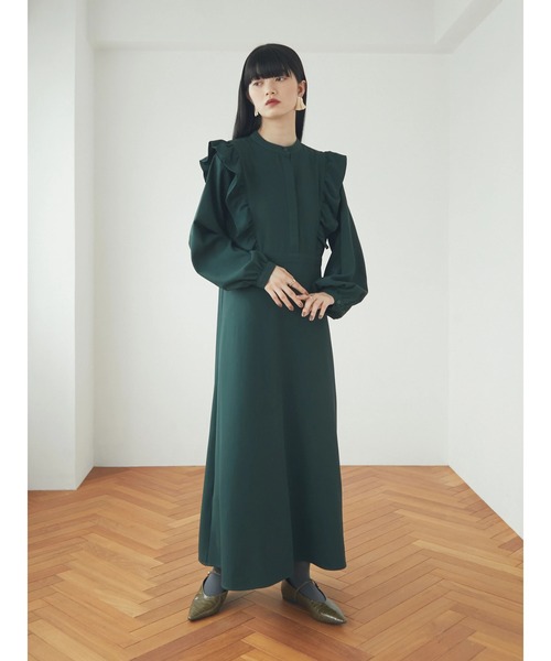 armonia(アルモニーア)の「armonia.フリルモックネックワンピース(ワンピース・レディース・ブラック/グリーン/ピンク・FREE)」の4枚目の写真