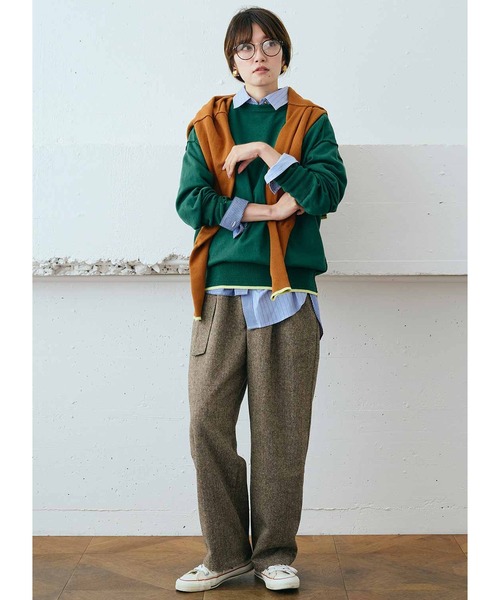 MEDE19F(メデジュウキュウ)の「MEDE19F コットンロングスリーブニット(ニット/セーター・レディース・ベージュ/パープル/イエロー/グリーン/キャメル・MEDIUM/LARGE/X-LARGE)」の22枚目の写真