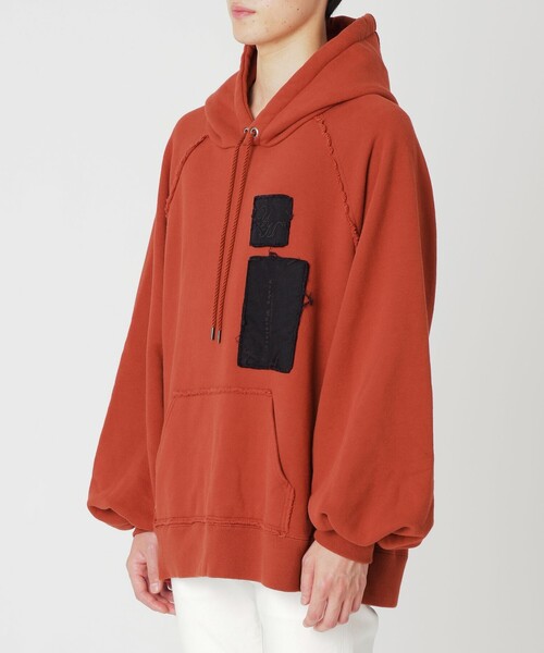 Education from Youngmachines（エデュケーションフロムヤングマシーン）の「【Education from Youngmachines】レイヤードライク フレイパーカー（パーカー・メンズ・ブラック/オレンジ系その他5・M/L）」の4枚目の写真