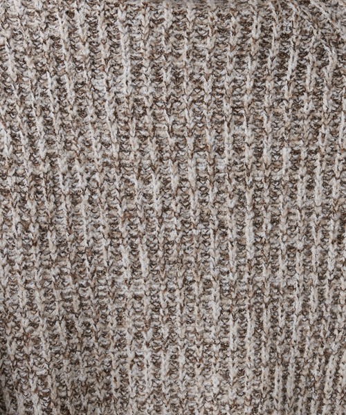 natural couture（ナチュラルクチュール）の「こなれカジュアルに仕上がる トリコロールヤーンショートニット（ニット/セーター・レディース・オレンジ/モカ/パープル/グリーン・FREE）」の9枚目の写真