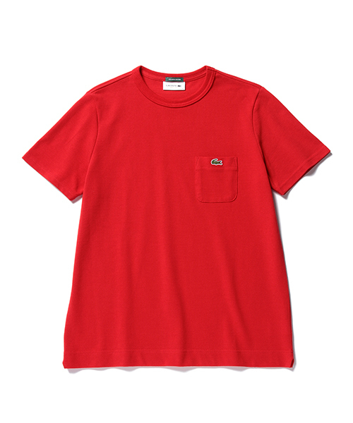 LACOSTE(ラコステ)の「LACOSTE×BEAMS / 別注 カノコ ポケット TEE(Tシャツ/カットソー・メンズ・ホワイト/レッド/ネイビー・3/4/2)」の10枚目の写真