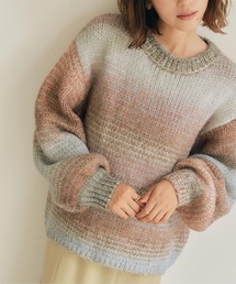 titivate | ｸﾞﾗﾃﾞｰｼｮﾝｵｰﾊﾞｰｻｲｽﾞﾆｯﾄ(ニット/セーター)