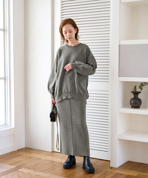 JOURNAL STANDARD（ジャーナルスタンダード）の「ウォッシャブルミラノスカート（スカート・レディース・チャコールグレー/ブラック/カーキ・FREE）」の4枚目の写真