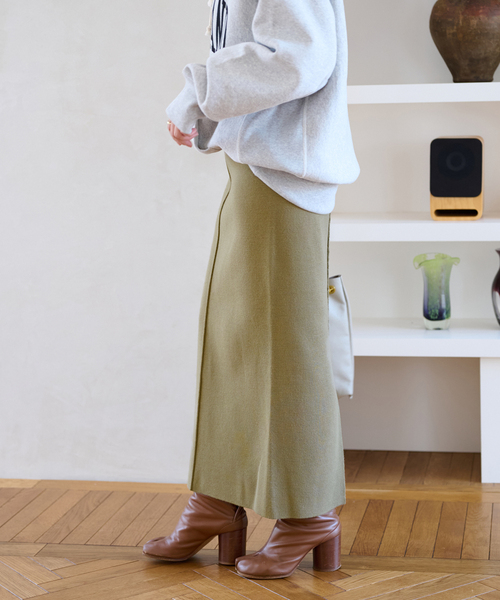 JOURNAL STANDARD（ジャーナルスタンダード）の「ウォッシャブルミラノスカート（スカート・レディース・チャコールグレー/ブラック/カーキ・FREE）」の9枚目の写真