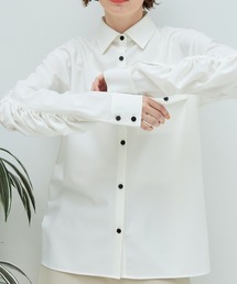 casane | シャーリングスリーブブラウス(シャツ/ブラウス)