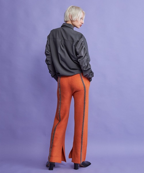 casane(カサネ)の「シャーリングスリーブブラウス(シャツ/ブラウス・レディース・ホワイト/グレー・FREE)」の5枚目の写真