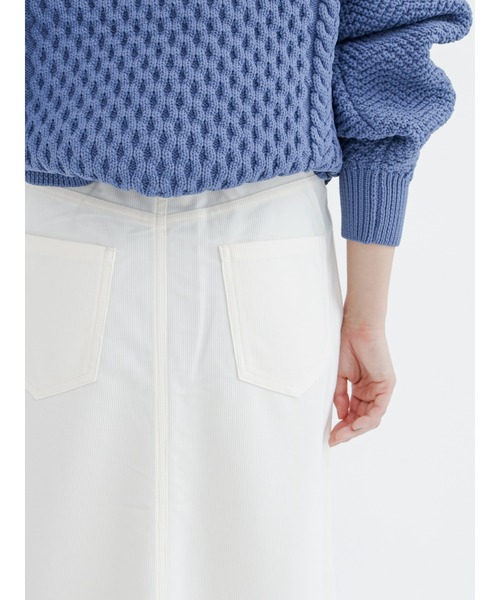 Lugnoncure（ルノンキュール）の「コーデュロイセミタイトスカート（スカート・レディース・チャコール/ベージュ/オレンジ/オフホワイト・MEDIUM/LARGE）」の12枚目の写真