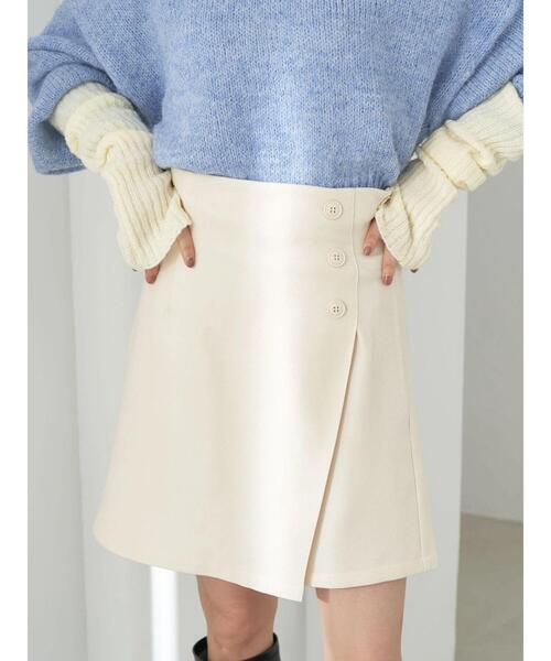 earth music&ecology(アースミュージックアンドエコロジー)の「ラップ風スカートパンツ(その他パンツ・レディース・ブラック/アイボリー・M/S)」の17枚目の写真