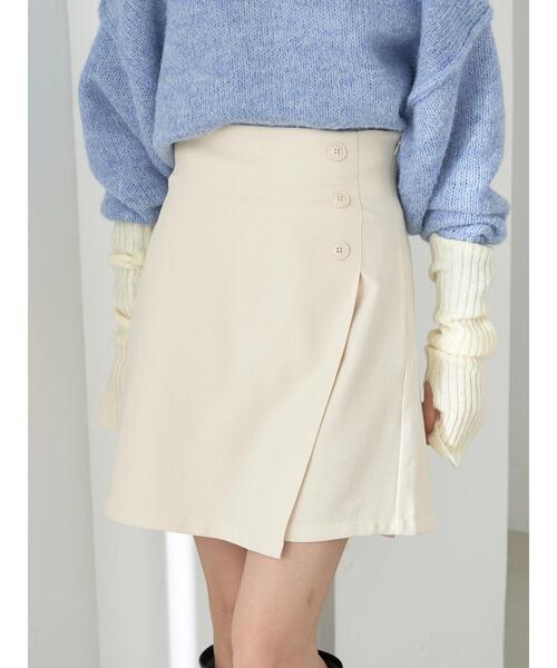 earth music&ecology(アースミュージックアンドエコロジー)の「ラップ風スカートパンツ(その他パンツ・レディース・ブラック/アイボリー・M/S)」の18枚目の写真