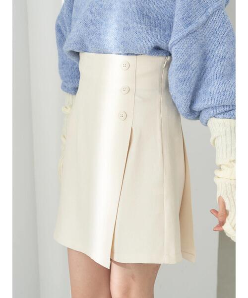 earth music&ecology(アースミュージックアンドエコロジー)の「ラップ風スカートパンツ(その他パンツ・レディース・ブラック/アイボリー・M/S)」の19枚目の写真