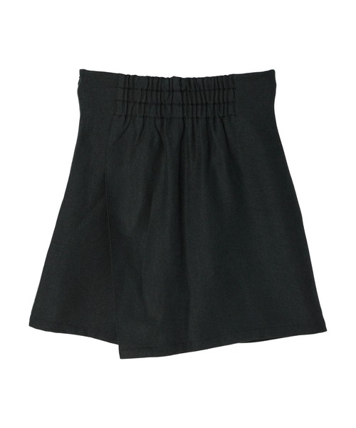 earth music&ecology(アースミュージックアンドエコロジー)の「ラップ風スカートパンツ(その他パンツ・レディース・ブラック/アイボリー・M/S)」の4枚目の写真