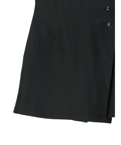 earth music&ecology(アースミュージックアンドエコロジー)の「ラップ風スカートパンツ(その他パンツ・レディース・ブラック/アイボリー・M/S)」の7枚目の写真