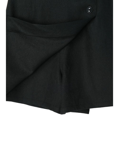 earth music&ecology(アースミュージックアンドエコロジー)の「ラップ風スカートパンツ(その他パンツ・レディース・ブラック/アイボリー・M/S)」の12枚目の写真