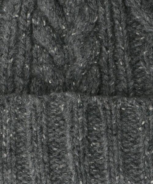 BEAUTY&YOUTH UNITED ARROWS（ビューティーアンドユースユナイテッドアローズ）の「ファーポンポン ケーブル ニットキャップ（ニットキャップ/ビーニー・レディース・オフホワイト/グレー/ブラウン・FREE）」の5枚目の写真