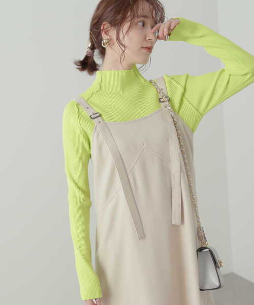 N.（N. Natural Beauty Basic）（エヌエヌナチュラルビューティーベーシック）の「◆ネオンカラーリブニット（ニット/セーター・レディース・ピンク/イエロー・MEDIUM）」の14枚目の写真