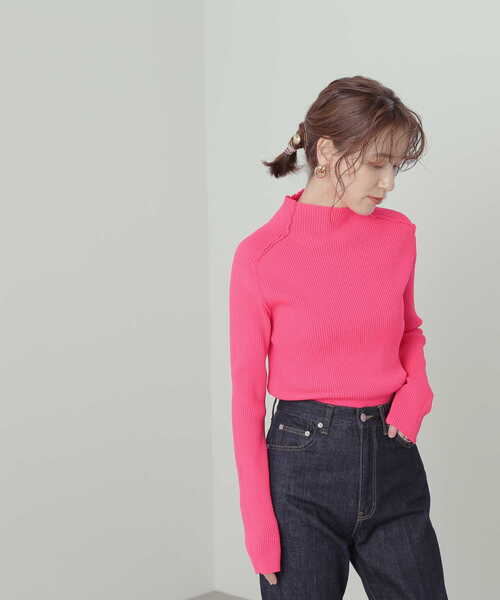 N.（N. Natural Beauty Basic）（エヌエヌナチュラルビューティーベーシック）の「◆ネオンカラーリブニット（ニット/セーター・レディース・ピンク/イエロー・MEDIUM）」の17枚目の写真