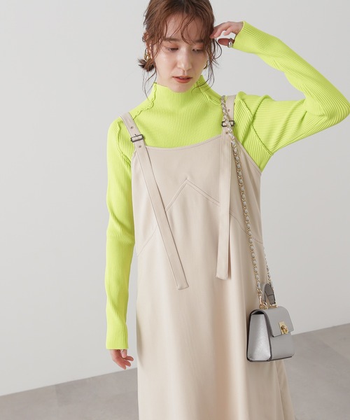 N.（N. Natural Beauty Basic）（エヌエヌナチュラルビューティーベーシック）の「◆ネオンカラーリブニット（ニット/セーター・レディース・ピンク/イエロー・MEDIUM）」の3枚目の写真