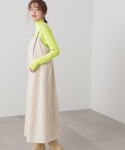 N.（N. Natural Beauty Basic）（エヌエヌナチュラルビューティーベーシック）の「◆ネオンカラーリブニット（ニット/セーター・レディース・ピンク/イエロー・MEDIUM）」の4枚目の写真