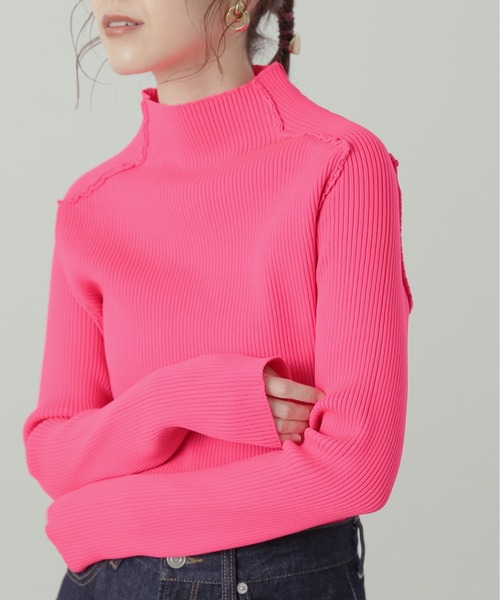 N.（N. Natural Beauty Basic）（エヌエヌナチュラルビューティーベーシック）の「◆ネオンカラーリブニット（ニット/セーター・レディース・ピンク/イエロー・MEDIUM）」の10枚目の写真