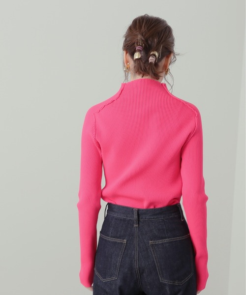 N.（N. Natural Beauty Basic）（エヌエヌナチュラルビューティーベーシック）の「◆ネオンカラーリブニット（ニット/セーター・レディース・ピンク/イエロー・MEDIUM）」の9枚目の写真