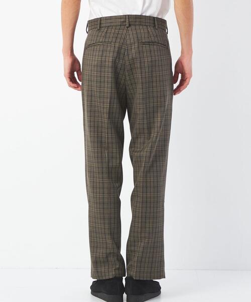 green label relaxing（グリーンレーベルリラクシング）の「TWカルゼチェック 2プリーツ ワイドパンツ -ウォッシャブル・防シワ-（その他パンツ・メンズ・ネイビー/モカ・S/XL/M/L）」の5枚目の写真