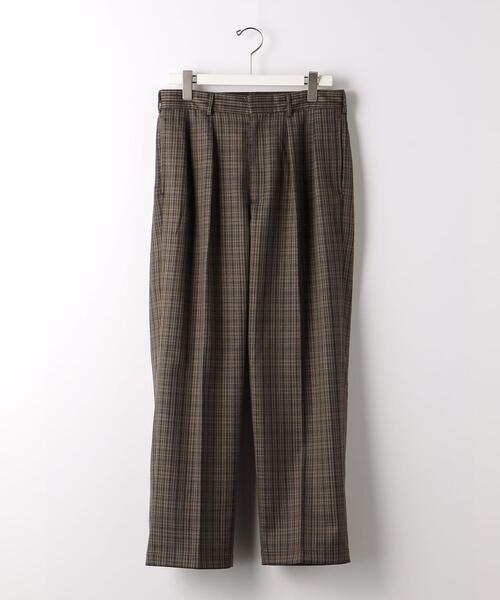 green label relaxing（グリーンレーベルリラクシング）の「TWカルゼチェック 2プリーツ ワイドパンツ -ウォッシャブル・防シワ-（その他パンツ・メンズ・ネイビー/モカ・S/XL/M/L）」の15枚目の写真