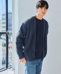 green label relaxing | バルキーコットン ヨリモク Vネック カーディガン(カーディガン/ボレロ)