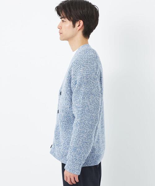 green label relaxing（グリーンレーベルリラクシング）の「バルキーコットン ヨリモク Vネック カーディガン（カーディガン/ボレロ・メンズ・ライトブルー/ネイビー/ベージュ・S/XL/M/L）」の10枚目の写真