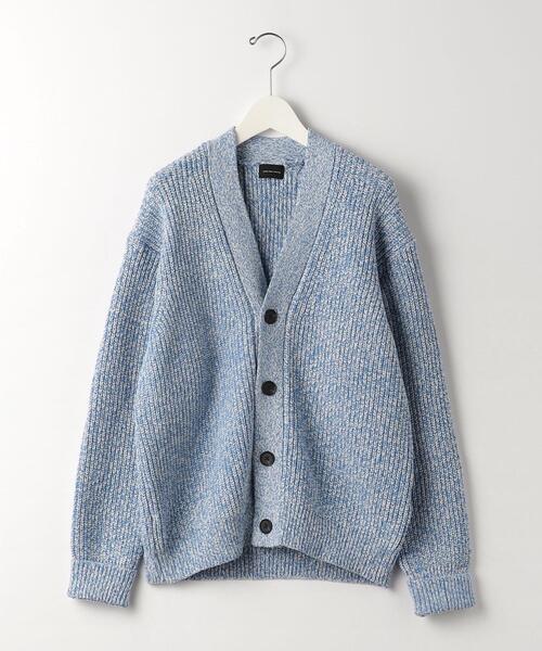 green label relaxing（グリーンレーベルリラクシング）の「バルキーコットン ヨリモク Vネック カーディガン（カーディガン/ボレロ・メンズ・ライトブルー/ネイビー/ベージュ・S/XL/M/L）」の13枚目の写真