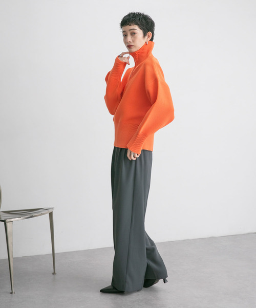 KBF（ケイビーエフ）の「ワンタックスラックスパンツ（その他パンツ・レディース・ベージュ/ブラック/グレー・ONE）」の21枚目の写真