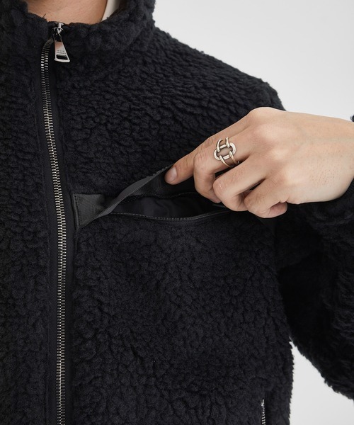 TATRAS タトラスBATORA バトラスタンドカラー ボアブルゾン