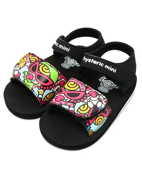 HYSTERIC MINI（ヒステリックミニ）の「Hungry meet the Monsters ベルクロサンダル（サンダル・キッズ・ブラック/ブルー/ピンク・13/16/15 /14）」の2枚目の写真