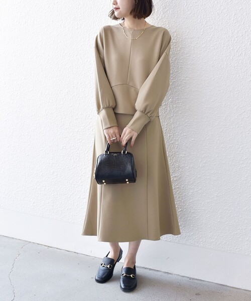 セール】*〈手洗い可能〉ジョーゼット バックギャザー ドルマン