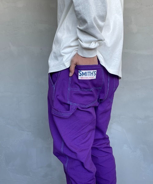 SMITH'S（スミス）の「【FINEBOYS 9月号掲載】[SMITH´S/スミス] 別注 配色ステッチ イージーペインターパンツ（その他パンツ・レディース・ベージュ/グレー/パープル/アイボリー/ネイビー・L/M/S）」の22枚目の写真