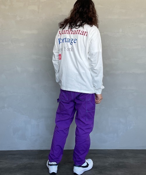 SMITH'S（スミス）の「【FINEBOYS 9月号掲載】[SMITH´S/スミス] 別注 配色ステッチ イージーペインターパンツ（その他パンツ・レディース・ベージュ/グレー/パープル/アイボリー/ネイビー・L/M/S）」の6枚目の写真