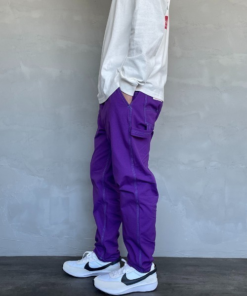 SMITH'S（スミス）の「【FINEBOYS 9月号掲載】[SMITH´S/スミス] 別注 配色ステッチ イージーペインターパンツ（その他パンツ・レディース・ベージュ/グレー/パープル/アイボリー/ネイビー・L/M/S）」の13枚目の写真