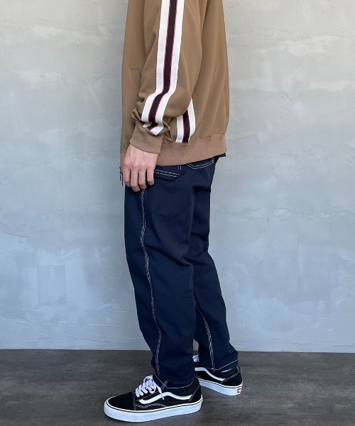 SMITH'S（スミス）の「【FINEBOYS 9月号掲載】[SMITH´S/スミス] 別注 配色ステッチ イージーペインターパンツ（その他パンツ・レディース・ベージュ/グレー/パープル/アイボリー/ネイビー・L/M/S）」の20枚目の写真