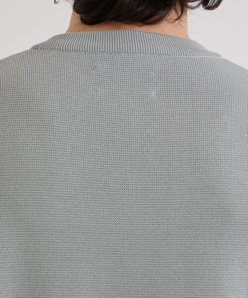 UNITED TOKYO(ユナイテッドトウキョウ)の「ハイツイストコットンクルーネックニット|洗える(ニット/セーター・メンズ・ライトグレー/ブラック/ミント/オフホワイト・1/2/3)」の11枚目の写真