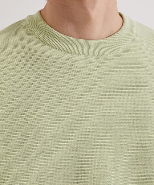 UNITED TOKYO(ユナイテッドトウキョウ)の「ハイツイストコットンクルーネックニット|洗える(ニット/セーター・メンズ・ライトグレー/ブラック/ミント/オフホワイト・1/2/3)」の14枚目の写真