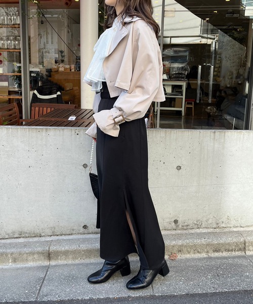 one after another NICE CLAUP（ワンアフターアナザーナイスクラップ）の「ハイウエストサイドスリットスカート　2023SS（スカート・レディース・ブラック/アイボリー/ベージュ系/ピンク・SMALL/MEDIUM）」の20枚目の写真