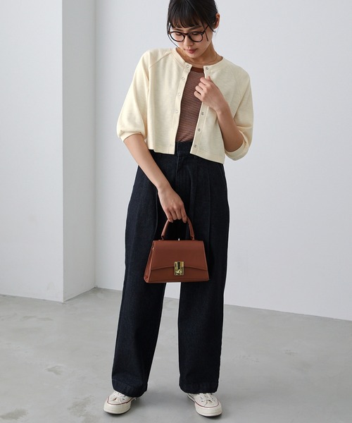 forksy.(フォルクシー)の「【forksy.】2wayカットリブカーディガン/ノースリーブワンピースセット(ワンピース・レディース・ブラック/ライトカーキ/アイボリー・FREE)」の6枚目の写真