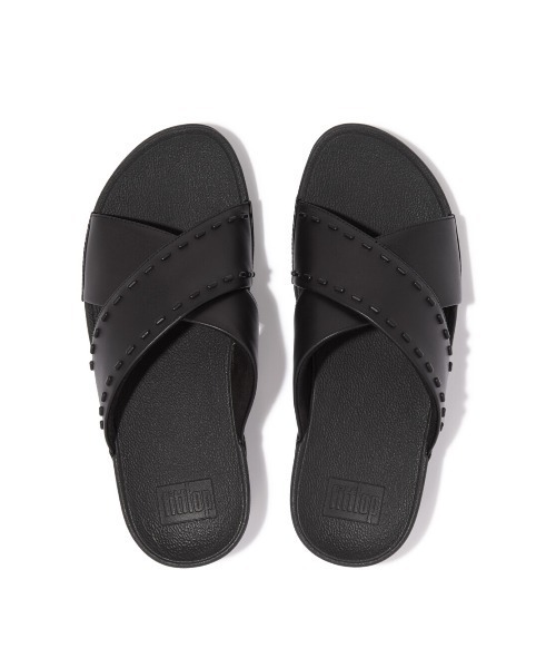 fitflop（フィットフロップ）の「【fitflop】フィットフロップ LULU RUBBER-STUD LEATHER CROSS SLIDES（サンダル・レディース・ピンク/ブラック/ライトブルー・US6/US7/US8/US5）」の7枚目の写真