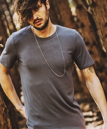【NO ID.】Rib Round Crew-Neck T-Shirt / テレコ ラウンド クルーネック Tシャツ