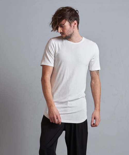 NO ID.（ノーアイディ）の「【NO ID.】Rib Round Crew-Neck T-Shirt / テレコ ラウンド クルーネック Tシャツ（Tシャツ/カットソー・メンズ・ホワイト/ブラック/グレー・1/2）」の21枚目の写真