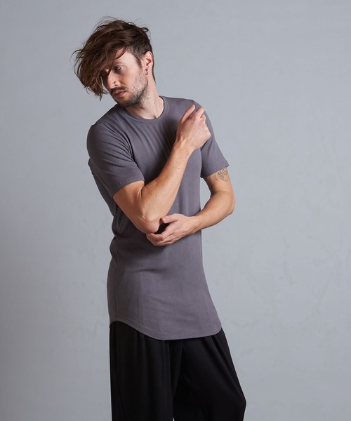 NO ID.（ノーアイディ）の「【NO ID.】Rib Round Crew-Neck T-Shirt / テレコ ラウンド クルーネック Tシャツ（Tシャツ/カットソー・メンズ・ホワイト/ブラック/グレー・1/2）」の17枚目の写真